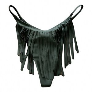 SHEIN Fringe Thong Bikini Bottoms